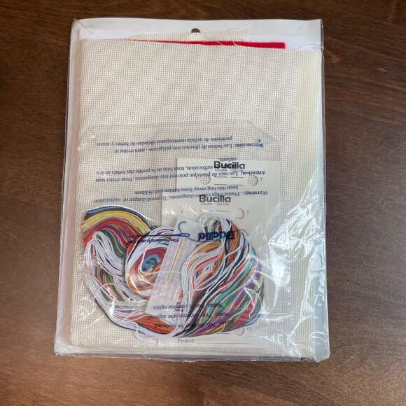 Vintage Bucilla "Cats on the Staircase" Counted Cross Stitch Stocking Kit #84288 - Picture 2 of 6